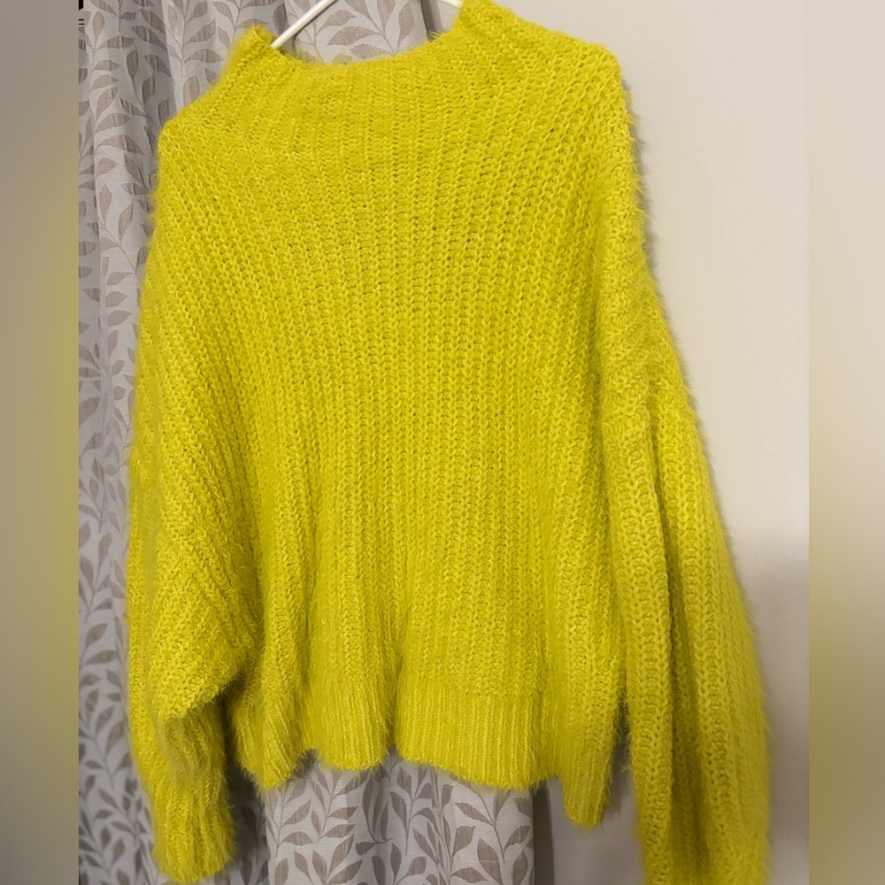 Express Vibrant Yellow Women's Turtleneck Sweater